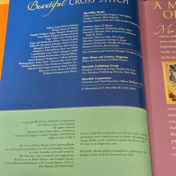 Beautiful Cross Stitch 2004 Better Homes Gardens Designs Projects 224 PAGES - Picture 4 of 9